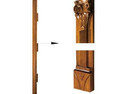 Classic pillar end set for wardrobe wall system SE-st-B-N pillar